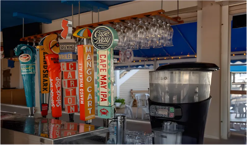 Boathouse bar beer taps