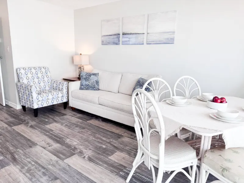 Alea sleeper sofa and dining