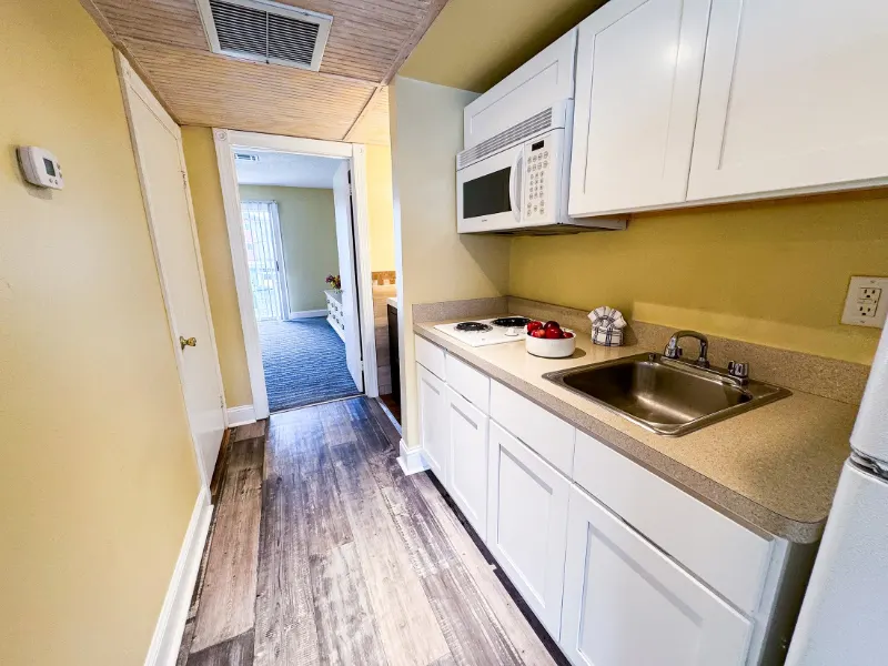 Alexandria kitchenette and hallway